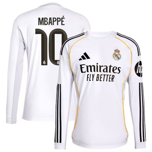 Kylian Mbappé Real Madrid adidas 2025 26 Home Player Jersey - White Official Team Jersey Sports Fan Apparel