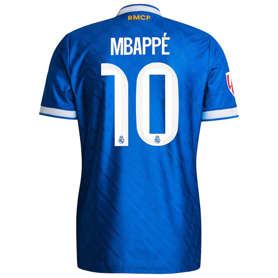 Kylian Mbappé Real Madrid adidas 2025 26 Third Player Jersey - Blue Official Team Jersey Sports Fan Apparel