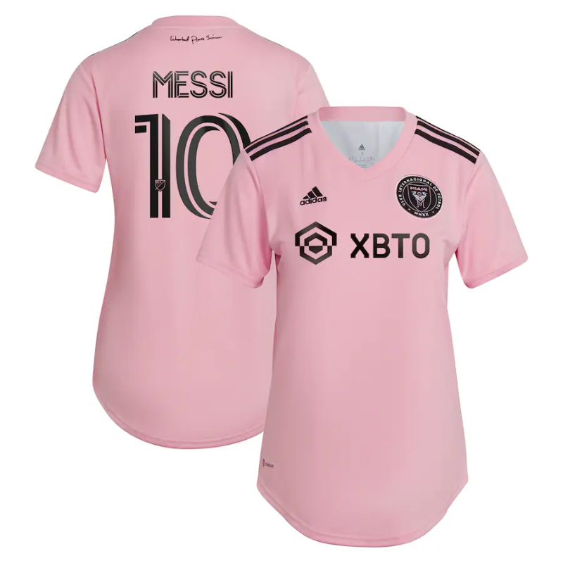 Lionel Messi Inter Miami CF Women s 2023 The Heart Beat Kit Jersey - Pink Official Team Jersey Sports Fan Apparel