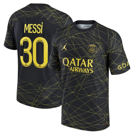 Lionel Messi Paris Saint-Germain 2022 23 Fourth Vapor Match Men s Authentic Jersey - Black Official Team Jersey Sports Fan Apparel