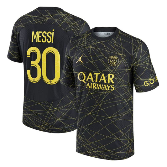 Lionel Messi Paris Saint-Germain 2022 23 Fourth Vapor Match Player Jersey - Black Official Team Jersey Sports Fan Apparel