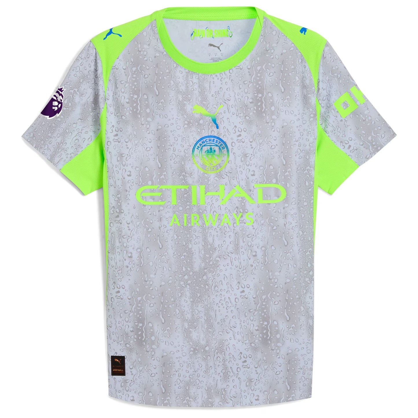 Erling Haaland Manchester City Puma 2025 26 Third Jersey - Green Neon Green Official Team Jersey Sports Fan Apparel