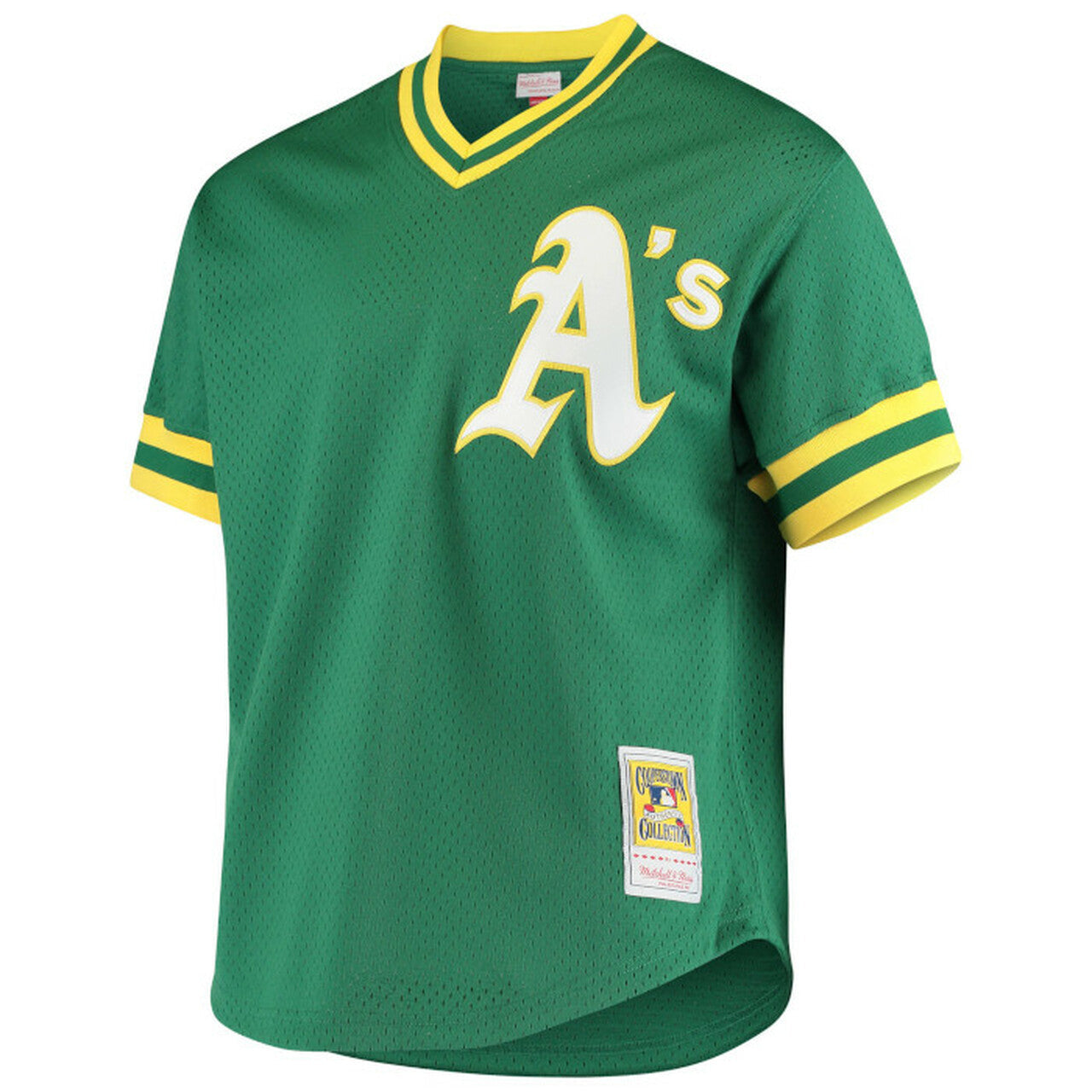 Men's Oakland Athletics Rickey Henderson 1991 Mitchell & Ness Green Cooperstown 1987 Mesh Batting Practice Jersey Official Team Jersey Sports Fan Apparel Official NFL Team Jersey Football Fan Apparel