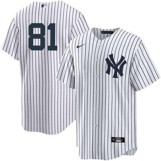 Men's Nike Luis Gil #81 White New York Yankees Home Official Replica Player Jersey Official Team Jersey Sports Fan Apparel Official NFL Team Jersey Football Fan Apparel