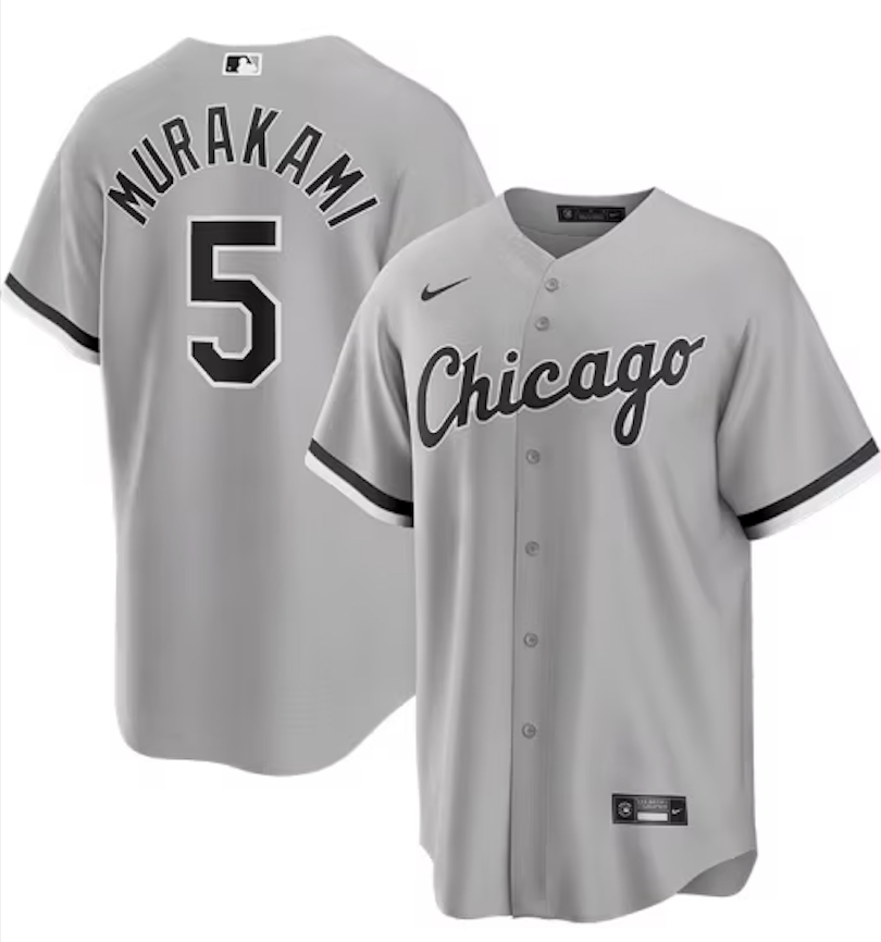Men's Chicago White Sox Munetaka Murakami Nike Road Gray Replica Jersey Official Team Jersey Sports Fan Apparel Official NFL Team Jersey Football Fan Apparel