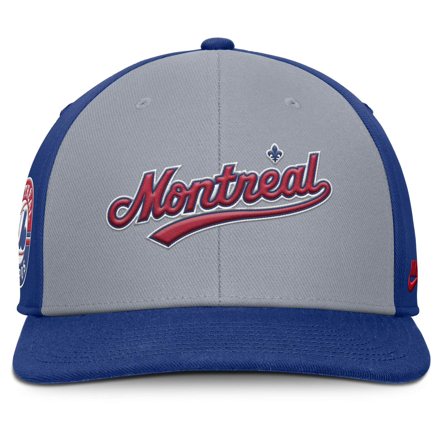 Montreal Expos Nike Gray/Royal Dri-Fit Pro Snapback Hat Official Team Hat Sports Fan Cap Official NFL Team Hat Football Fan Cap