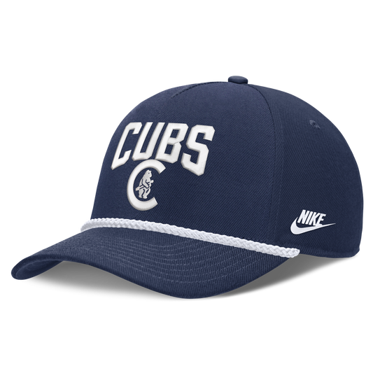 Chicago Cubs Nike Cooperstown Navy Blue Rise Adjustable Hat Official Team Hat Sports Fan Cap Official NFL Team Hat Football Fan Cap