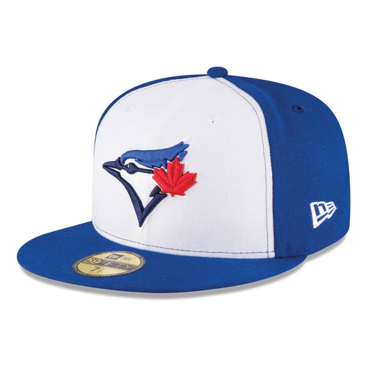 New Era 59Fifty Toronto Blue Jays Alternate 3 Authentic Collection On Field Fitted Hat White Royal Blue Hat Official Team Hat Sports Fan Cap Official NFL Team Hat Football Fan Cap