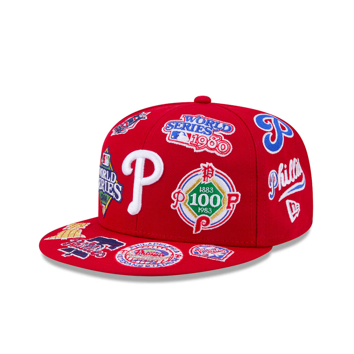 Philadelphia Phillies MLB All Over Patch 59FIFTY Fitted New Era Official Team Hat Sports Fan Cap Official NFL Team Hat Football Fan Cap