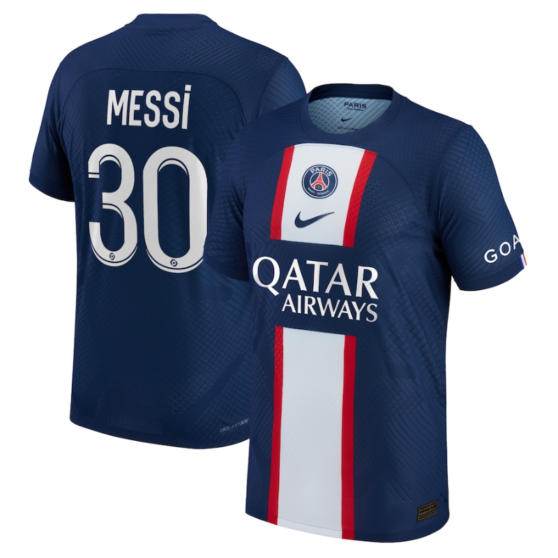 Paris Saint-Germain Home Vapor Match Shirt 2022-23 with Messi 30 printing Official Team Jersey Sports Fan Apparel