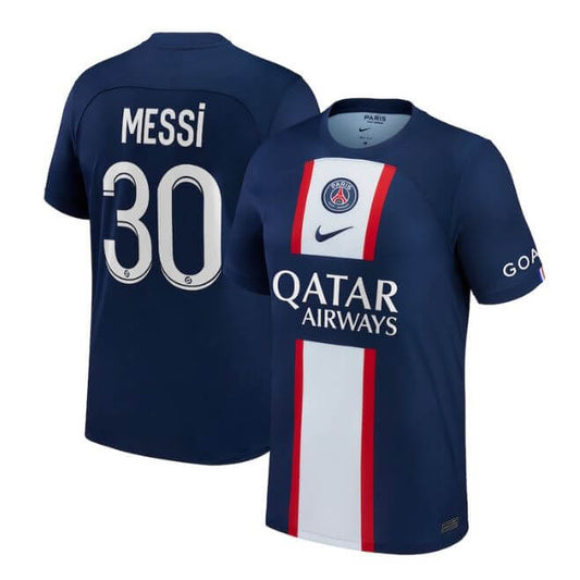 Paris Saint-Germain Home Unisex Shirt 2022-23 - Messi 30 printing Official Team Jersey Sports Fan Apparel