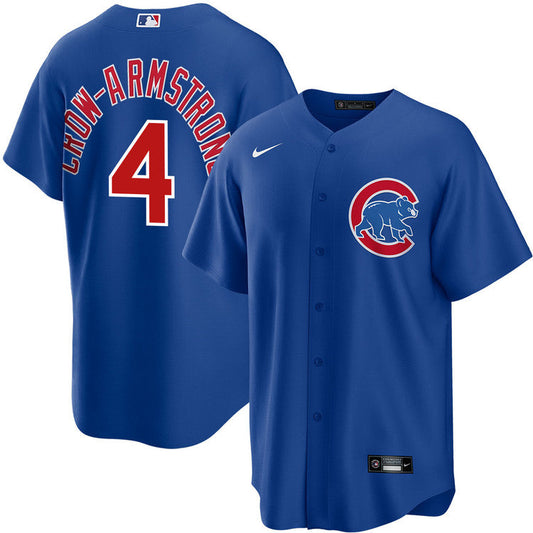 Mens Nike Pete Crow-Armstrong #4 Chicago Cubs Royal Alternate Replica Jersey Official Team Jersey Sports Fan Apparel Official NFL Team Jersey Football Fan Apparel