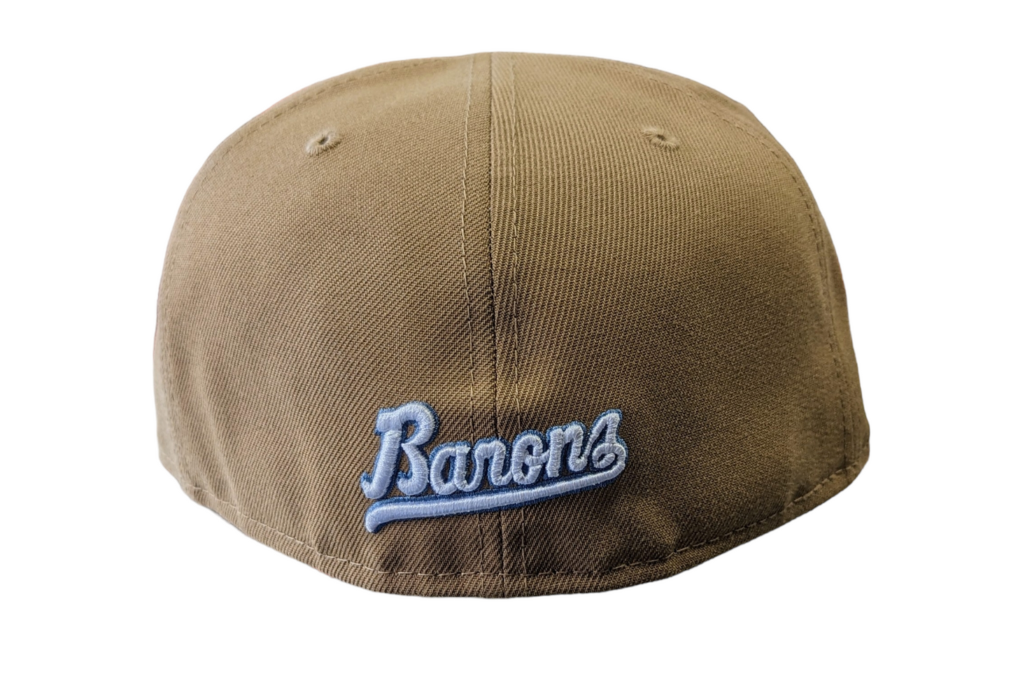 Birmingham Barons "Biff" New Era Southern League Khaki/Black/Olive 59FIFTY Fitted Hat Official Team Hat Sports Fan Cap Official NFL Team Hat Football Fan Cap