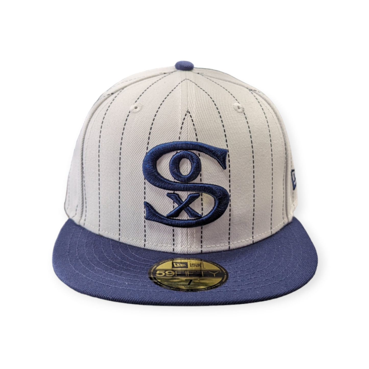 Chicago White Sox 1917 New Era Cooperstown Classics White/Navy 59FIFTY Fitted Hat Official Team Hat Sports Fan Cap Official NFL Team Hat Football Fan Cap