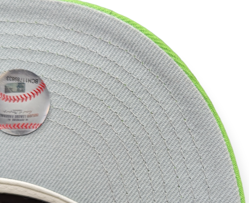 Detroit Tigers New Era Wheat/Lime Cooper 59FIFTY Fitted Hat Official Team Hat Sports Fan Cap Official NFL Team Hat Football Fan Cap