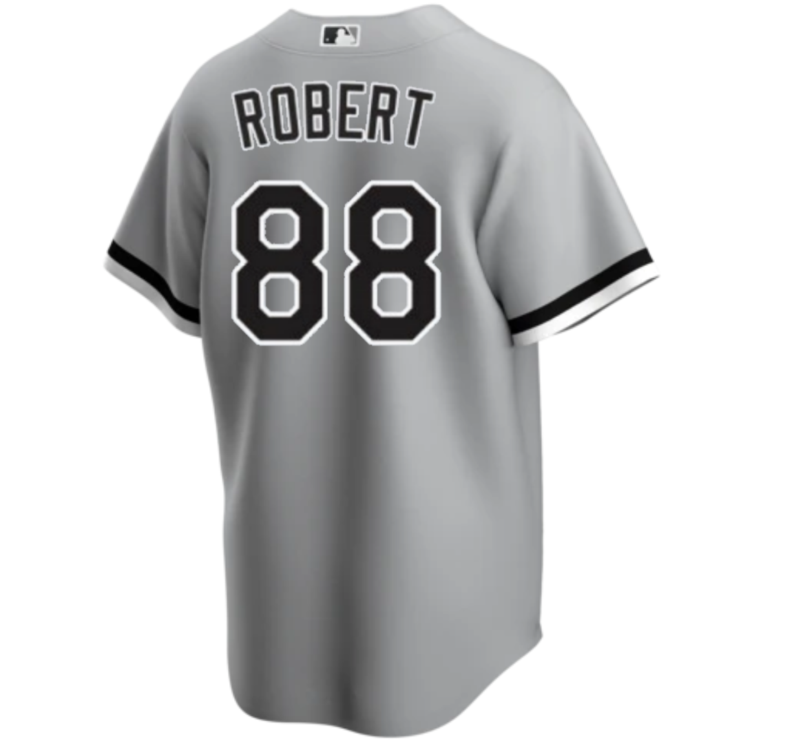 Men's Luis Robert Chicago White Sox Nike Gray Road Replica Team Jersey Official Team Jersey Sports Fan Apparel Official NFL Team Jersey Football Fan Apparel
