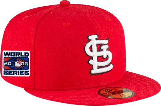 St. Louis Cardinals Classic 2006 World Series Red New Era 59Fifty Fitted Hat Official Team Hat Sports Fan Cap Official NFL Team Hat Football Fan Cap
