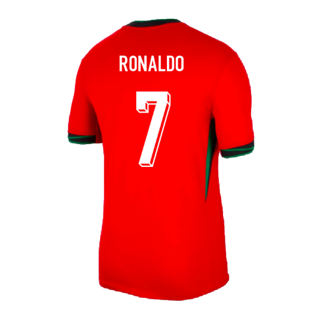 Portugal Nike Home 2024-2025 Ronaldo 7 Authentic Jersey - Red Official Team Jersey Sports Fan Apparel