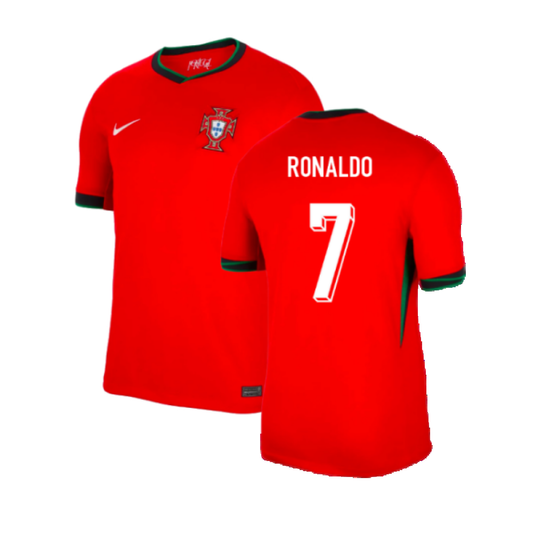 Portugal Nike Home 2024-2025 Ronaldo 7 Jersey - Red Official Team Jersey Sports Fan Apparel