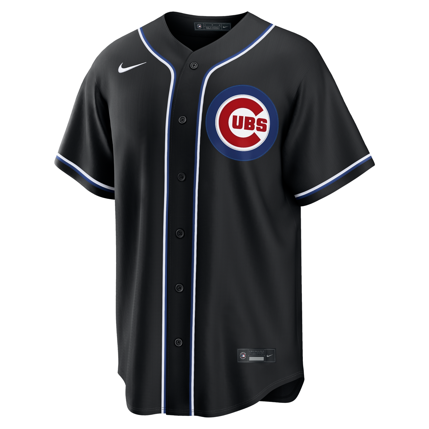 Men's Chicago Cubs Nike Black Carbon Blank Replica Jersey Official Team Jersey Sports Fan Apparel Official NFL Team Jersey Football Fan Apparel
