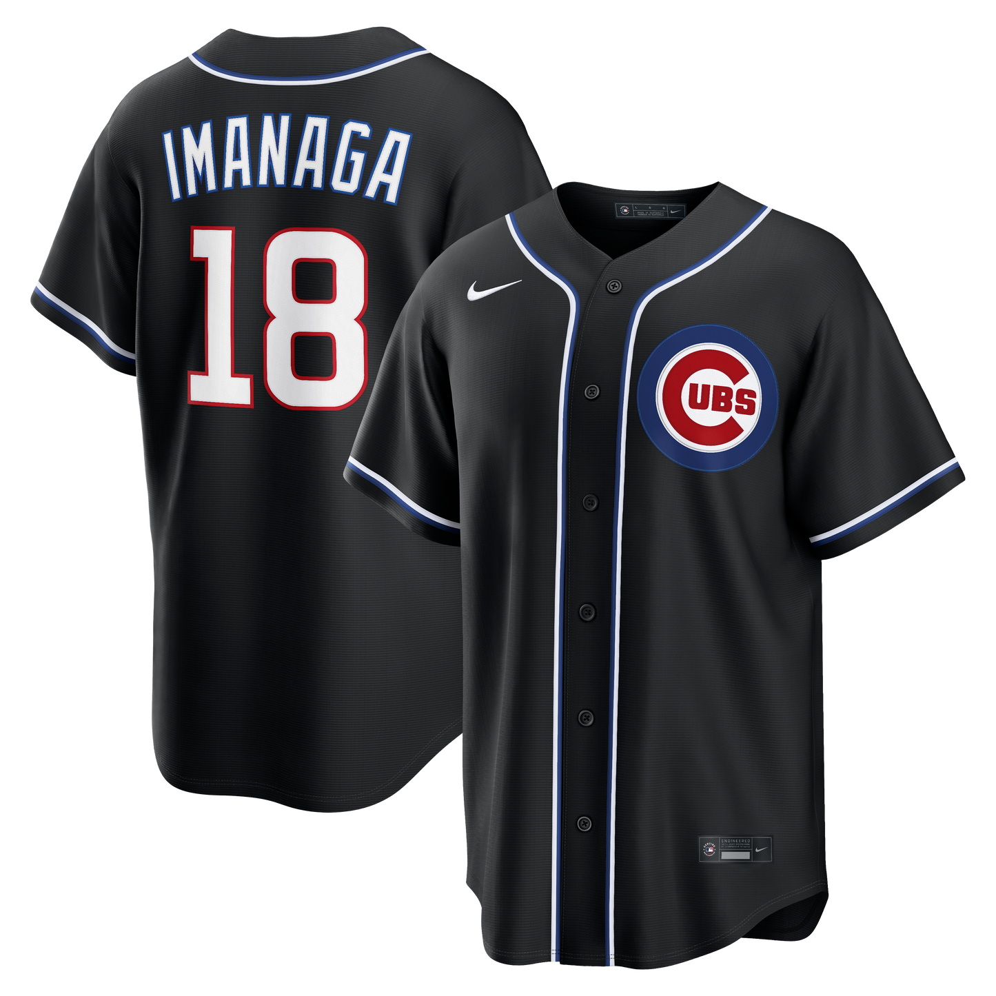 Men's Chicago Cubs Shota Imanaga Nike Black Carbon Replica Jersey Official Team Jersey Sports Fan Apparel Official NFL Team Jersey Football Fan Apparel