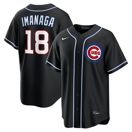Men's Chicago Cubs Shota Imanaga Nike Black Carbon Replica Jersey Official Team Jersey Sports Fan Apparel Official NFL Team Jersey Football Fan Apparel