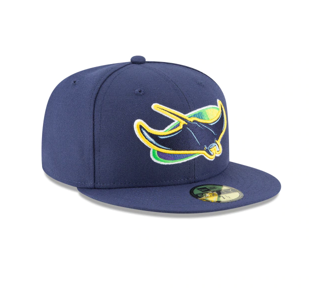 Men's Tampa Bay Rays New Era Navy Game Authentic Collection Alternate On-Field 59FIFTY Fitted Hat Official Team Hat Sports Fan Cap Official NFL Team Hat Football Fan Cap