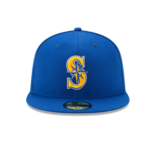 Men's Seattle Mariners New Era Royal Game Authentic Collection Alternate 2 On-Field 59FIFTY Fitted Hat Official Team Hat Sports Fan Cap Official NFL Team Hat Football Fan Cap