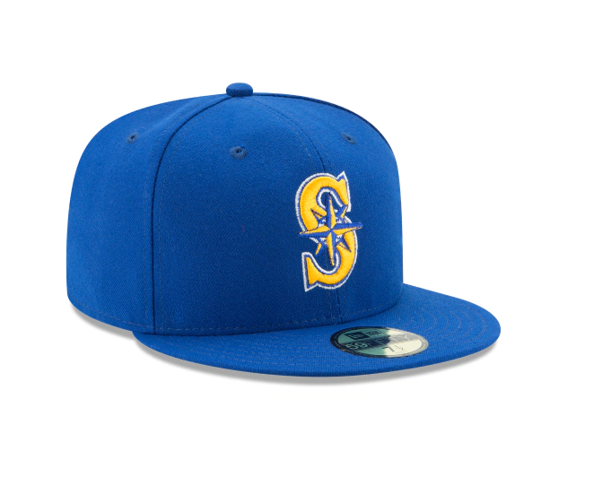 Men's Seattle Mariners New Era Royal Game Authentic Collection Alternate 2 On-Field 59FIFTY Fitted Hat Official Team Hat Sports Fan Cap Official NFL Team Hat Football Fan Cap