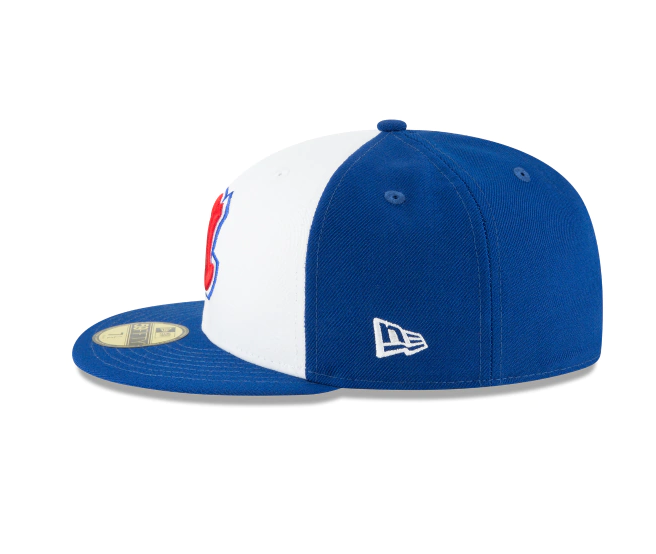 Men's Atlanta Braves Cooperstown Collection White/Royal 59Fifty Fitted Hat Official Team Hat Sports Fan Cap Official NFL Team Hat Football Fan Cap