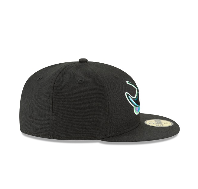 Men's Tampa Bay Devil Rays 1998 Cooperstown Collection Black 59Fifty Fitted Hat Official Team Hat Sports Fan Cap Official NFL Team Hat Football Fan Cap