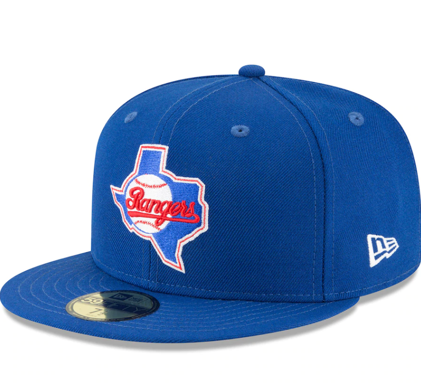 Men's Texas Rangers New Era Blue Cooperstown Collection Wool 59FIFTY Fitted Hat Official Team Hat Sports Fan Cap Official NFL Team Hat Football Fan Cap