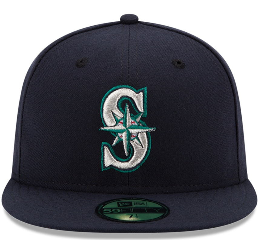 Men's Seattle Mariners New Era Navy Authentic Collection On Field 59FIFTY Fitted Hat Official Team Hat Sports Fan Cap Official NFL Team Hat Football Fan Cap