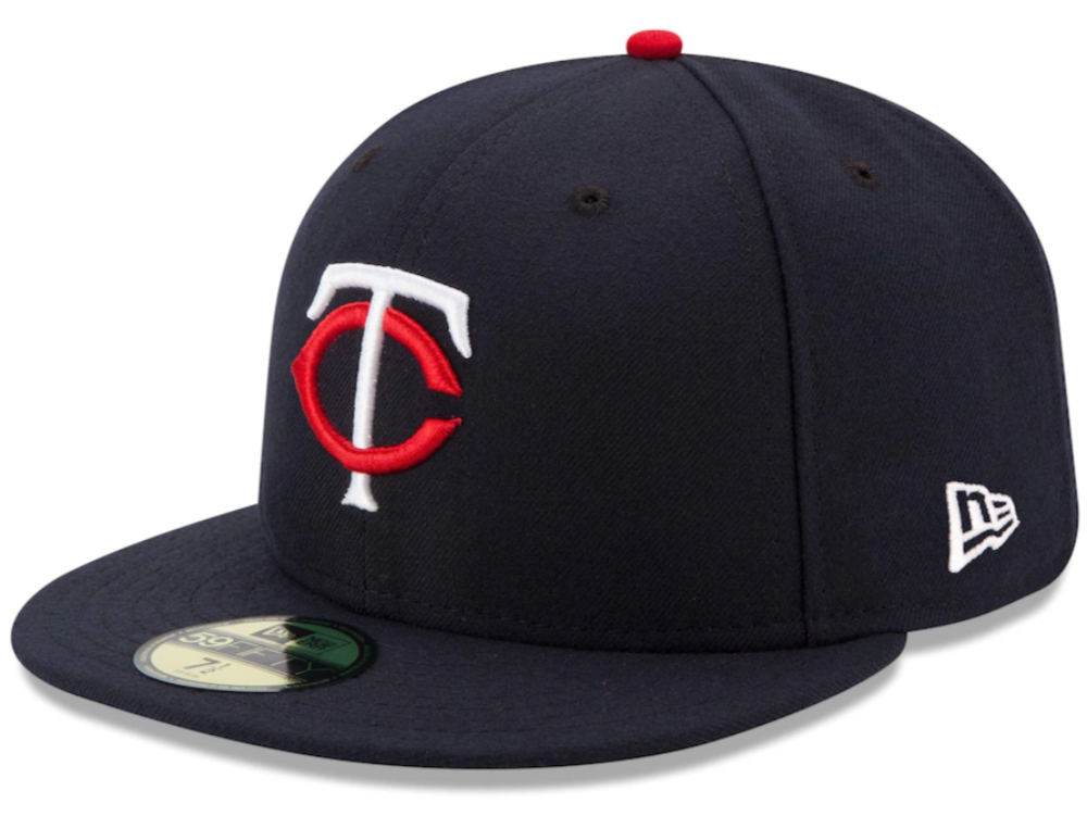 Men's Minnesota Twins New Era Navy Home Authentic Collection On-Field 59FIFTY Fitted Hat Official Team Hat Sports Fan Cap Official NFL Team Hat Football Fan Cap