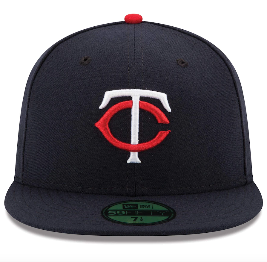 Men's Minnesota Twins New Era Navy Home Authentic Collection On-Field 59FIFTY Fitted Hat Official Team Hat Sports Fan Cap Official NFL Team Hat Football Fan Cap