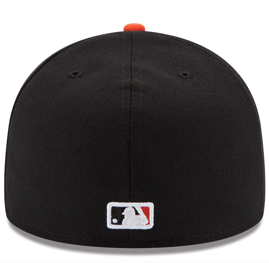 Men's Baltimore Orioles New Era Black/Orange Road Authentic Collection On-Field 59FIFTY Fitted Hat Official Team Hat Sports Fan Cap Official NFL Team Hat Football Fan Cap