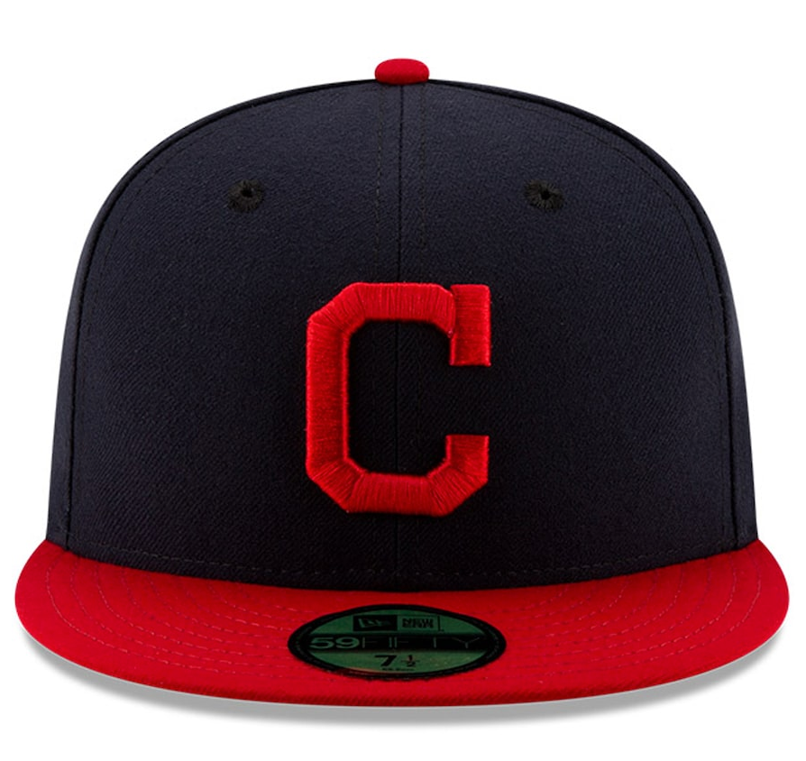 Men's Cleveland Guardians New Era Navy/Red Home Authentic Collection On-Field 59FIFTY Fitted Hat Official Team Hat Sports Fan Cap Official NFL Team Hat Football Fan Cap