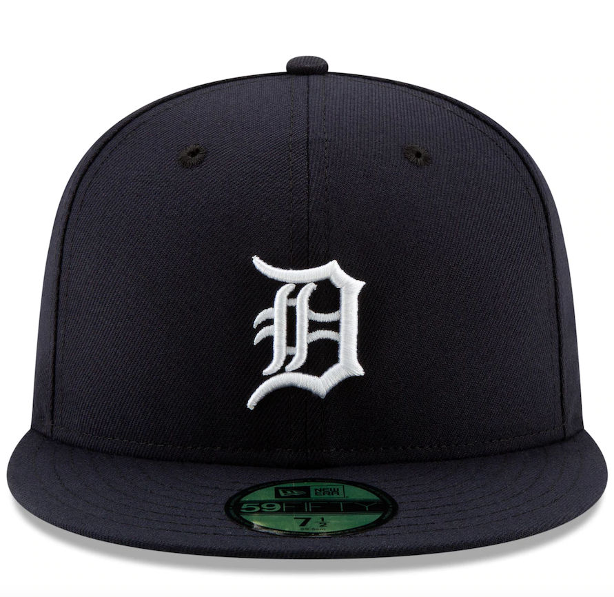 Men's Detroit Tigers New Era Navy Home Authentic Collection On-Field Logo 59FIFTY Fitted Hat Official Team Hat Sports Fan Cap Official NFL Team Hat Football Fan Cap