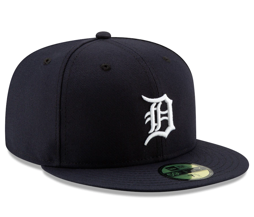 Men's Detroit Tigers New Era Navy Home Authentic Collection On-Field Logo 59FIFTY Fitted Hat Official Team Hat Sports Fan Cap Official NFL Team Hat Football Fan Cap