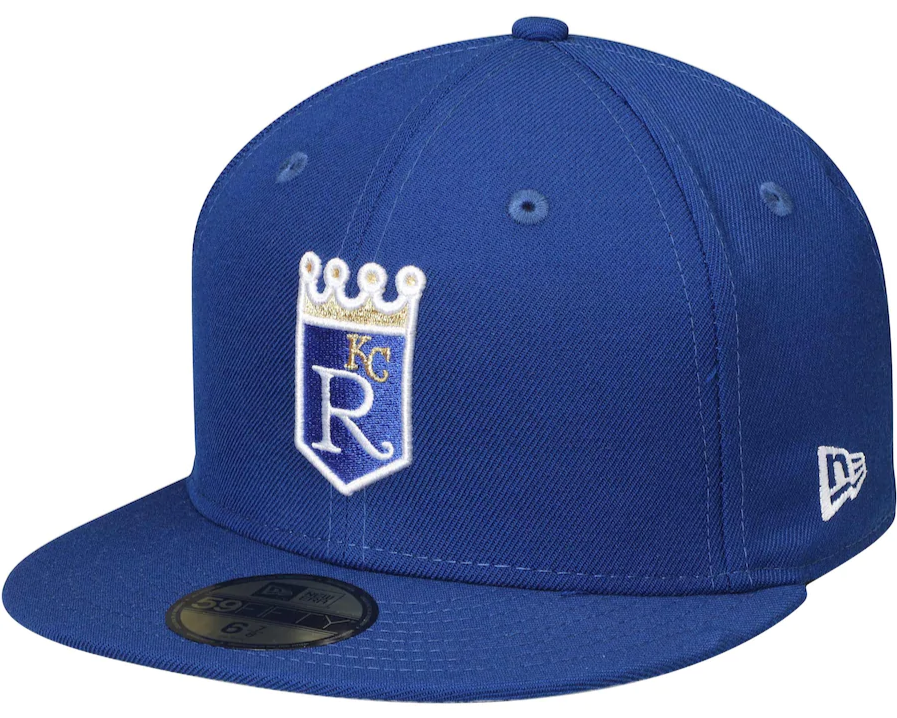 Men's Kansas City Royals New Era Royal Cooperstown Collection Wool 59FIFTY Fitted Hat Official Team Hat Sports Fan Cap Official NFL Team Hat Football Fan Cap