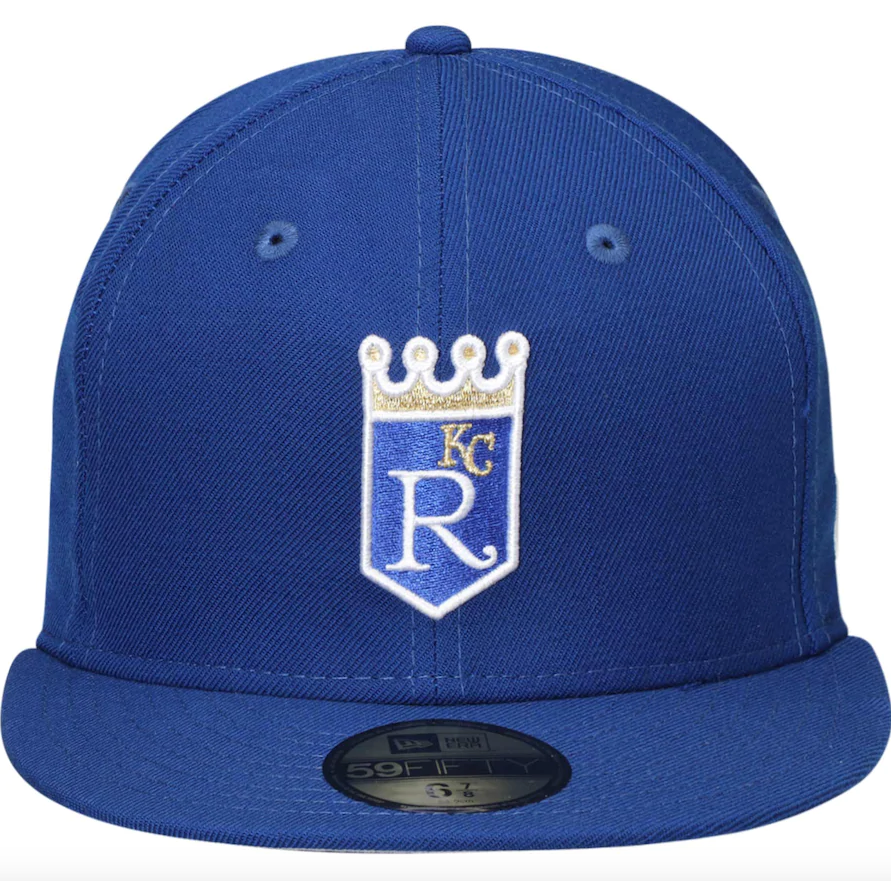 Men's Kansas City Royals New Era Royal Cooperstown Collection Wool 59FIFTY Fitted Hat Official Team Hat Sports Fan Cap Official NFL Team Hat Football Fan Cap