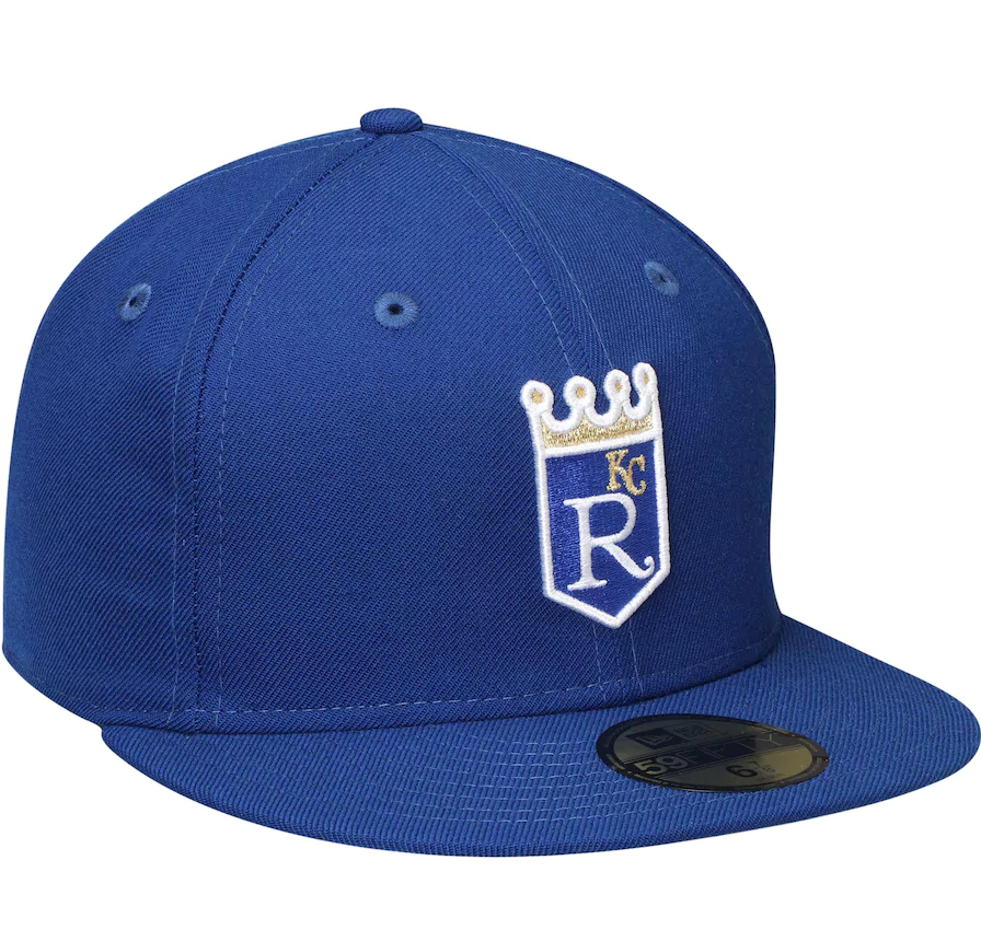Men's Kansas City Royals New Era Royal Cooperstown Collection Wool 59FIFTY Fitted Hat Official Team Hat Sports Fan Cap Official NFL Team Hat Football Fan Cap