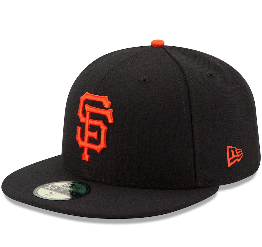 Men's San Francisco Giants New Era Black Game Authentic Collection On-Field 59FIFTY Fitted Hat Official Team Hat Sports Fan Cap Official NFL Team Hat Football Fan Cap