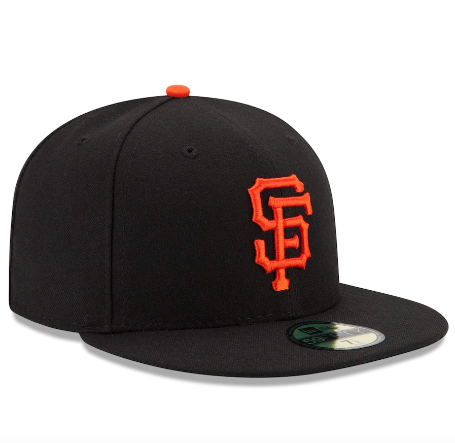 Men's San Francisco Giants New Era Black Game Authentic Collection On-Field 59FIFTY Fitted Hat Official Team Hat Sports Fan Cap Official NFL Team Hat Football Fan Cap
