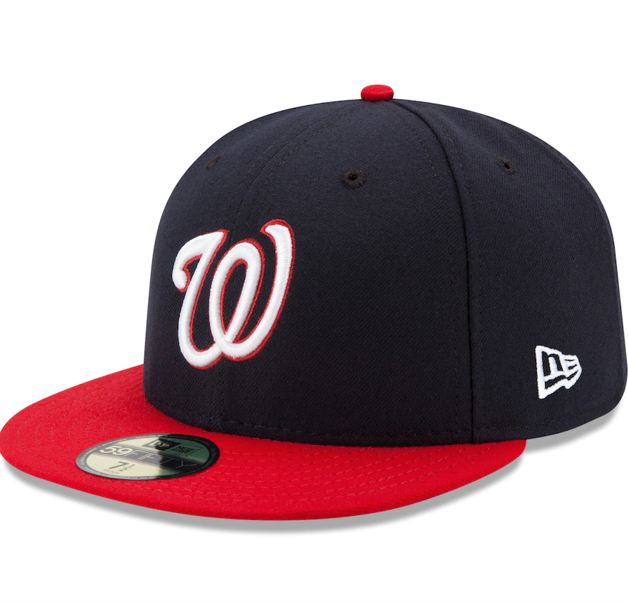 Men's Washington Nationals New Era Navy/Red Alternate Authentic Collection On-Field 59FIFTY Fitted Hat Official Team Hat Sports Fan Cap Official NFL Team Hat Football Fan Cap