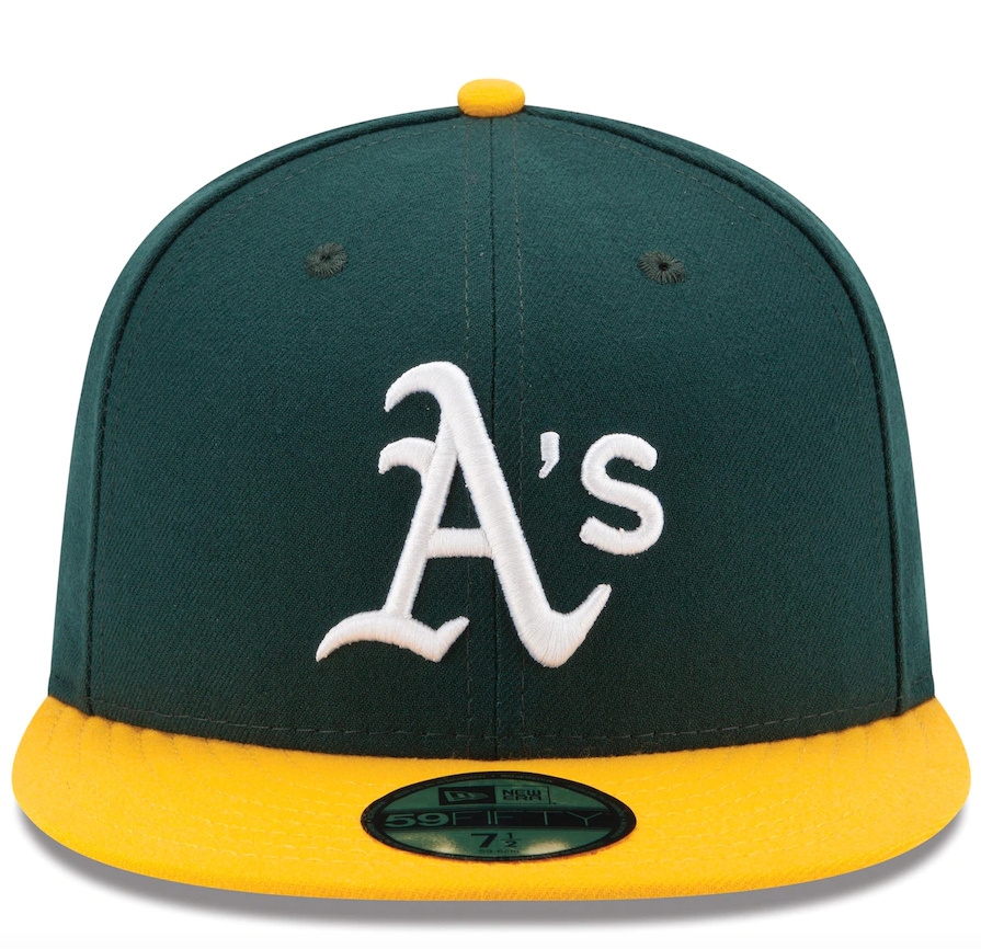 Men's Athletics New Era Green/Yellow Home Authentic Collection On-Field 59FIFTY Fitted Hat Official Team Hat Sports Fan Cap Official NFL Team Hat Football Fan Cap