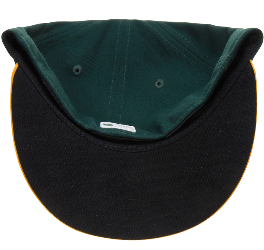 Men's Athletics New Era Green/Yellow Home Authentic Collection On-Field 59FIFTY Fitted Hat Official Team Hat Sports Fan Cap Official NFL Team Hat Football Fan Cap