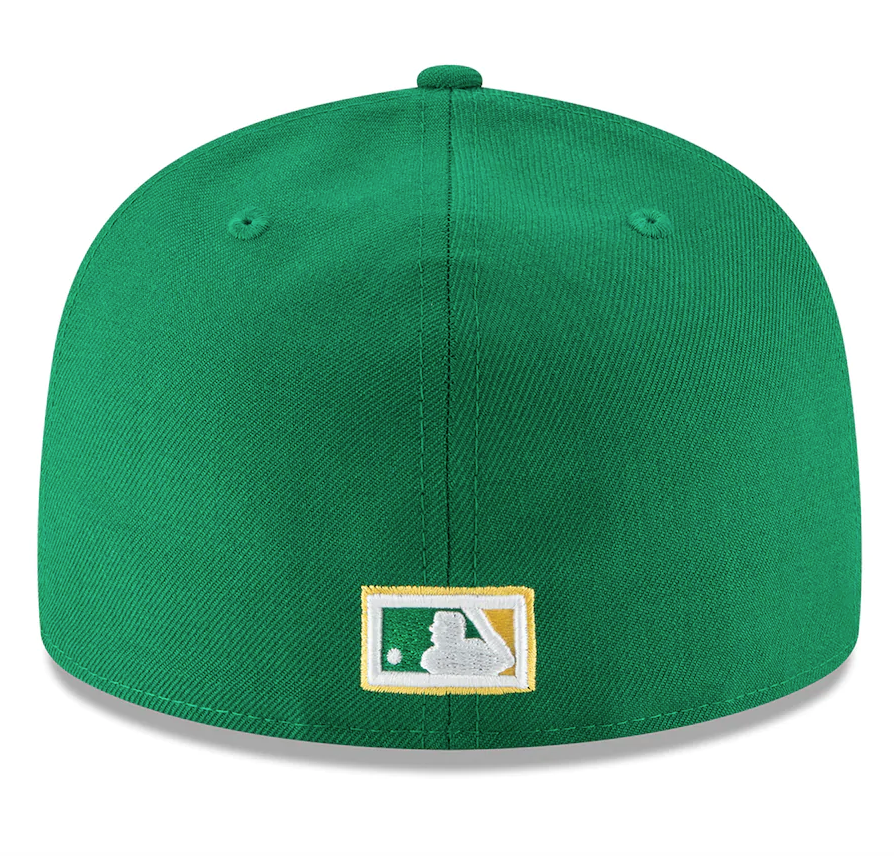 Men's Oakland Athletics New Era Green Cooperstown Collection Wool 59FIFTY Fitted Hat Official Team Hat Sports Fan Cap Official NFL Team Hat Football Fan Cap