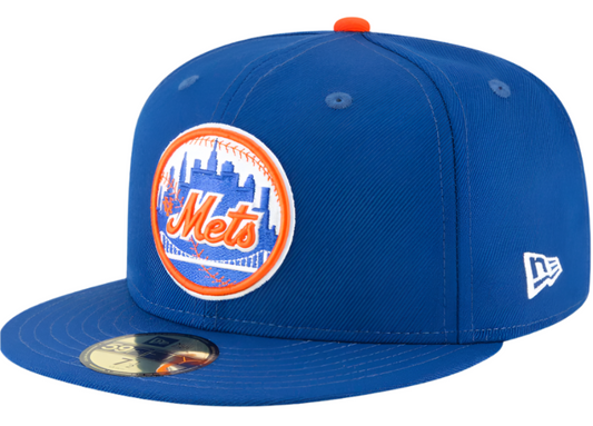 Men's New York Mets New Era Blue 1962 Cooperstown Collection Wool 59FIFTY Fitted Hat Official Team Hat Sports Fan Cap Official NFL Team Hat Football Fan Cap