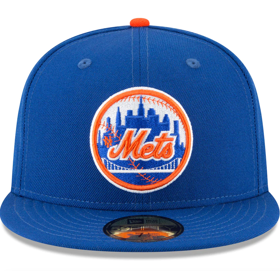 Men's New York Mets New Era Blue 1962 Cooperstown Collection Wool 59FIFTY Fitted Hat Official Team Hat Sports Fan Cap Official NFL Team Hat Football Fan Cap